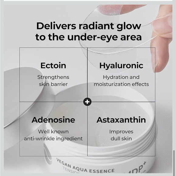 MDP Vegan Aqua Essence Peptide 9 Tension Eye Patch 60 ct Anti-Aging - Picture 3 of 5